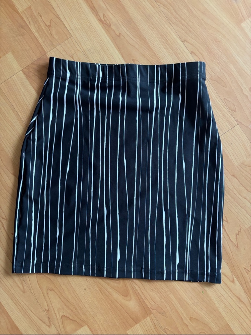 Skelly Paper Sample Vertical Stripe Pencil Skirt